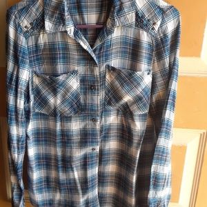 Beautiful jessica simpson plaid long sleeve